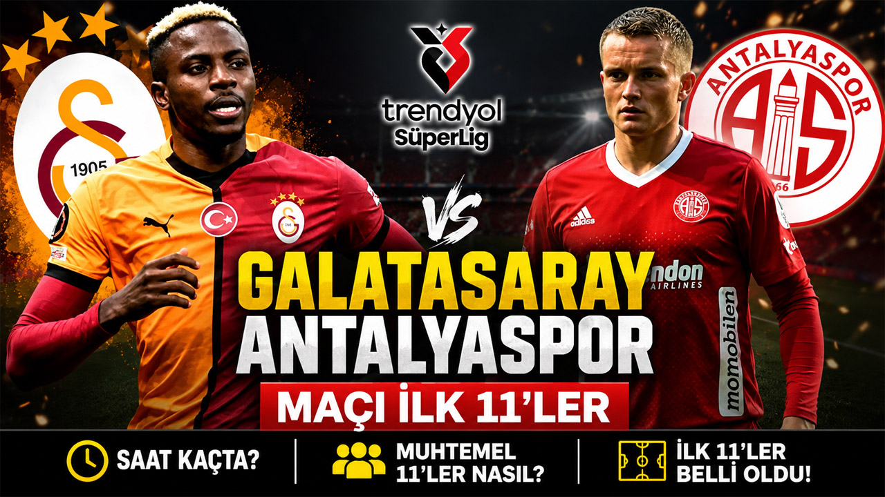 Trendyol Süper Lig’de şampiyonluk düğümünü çözebilecek maçta Galatasaray, sahasında Antalyaspor
