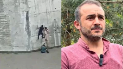 Dereye düşen Eslem Yenilmez’i kurtarmak için dere yatağına inen Kemal