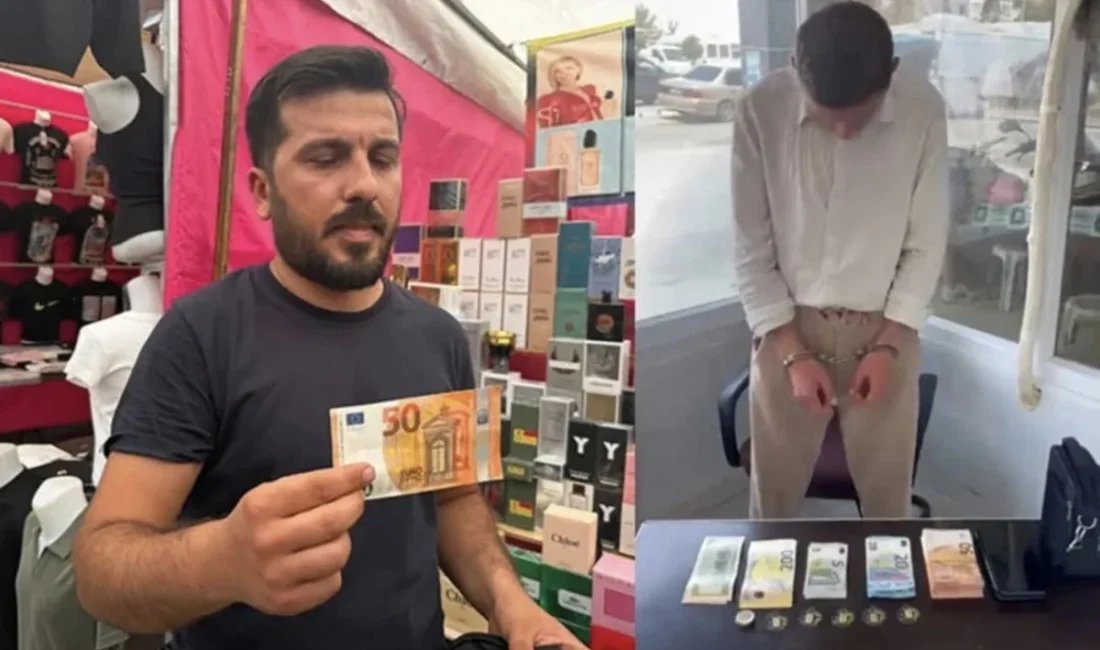 Semt pazarında sahte döviz ve altınlarla alışveriş yapmaya çalıştığı öne