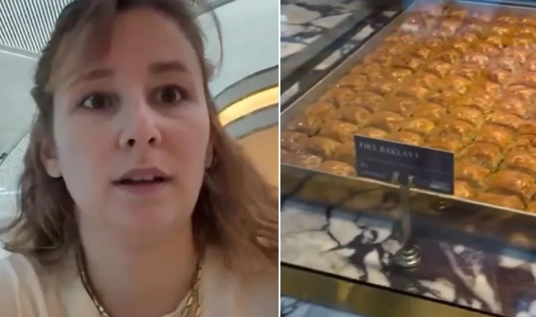 İstanbul Havalimanı’nda bir dilim baklavanın 8 Euro’ya satılmasına isyan eden
