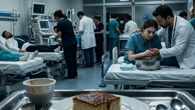 Samsun’un Bafra ilçesindeki Bafra Devlet Hastanesi’nde görev yapan sağlık personeli