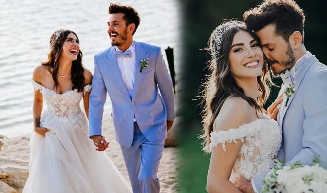 Ünlü oyuncu Deniz Baysal, 2019 yılında Çeşme'de dünyaevine girdiği müzisyen