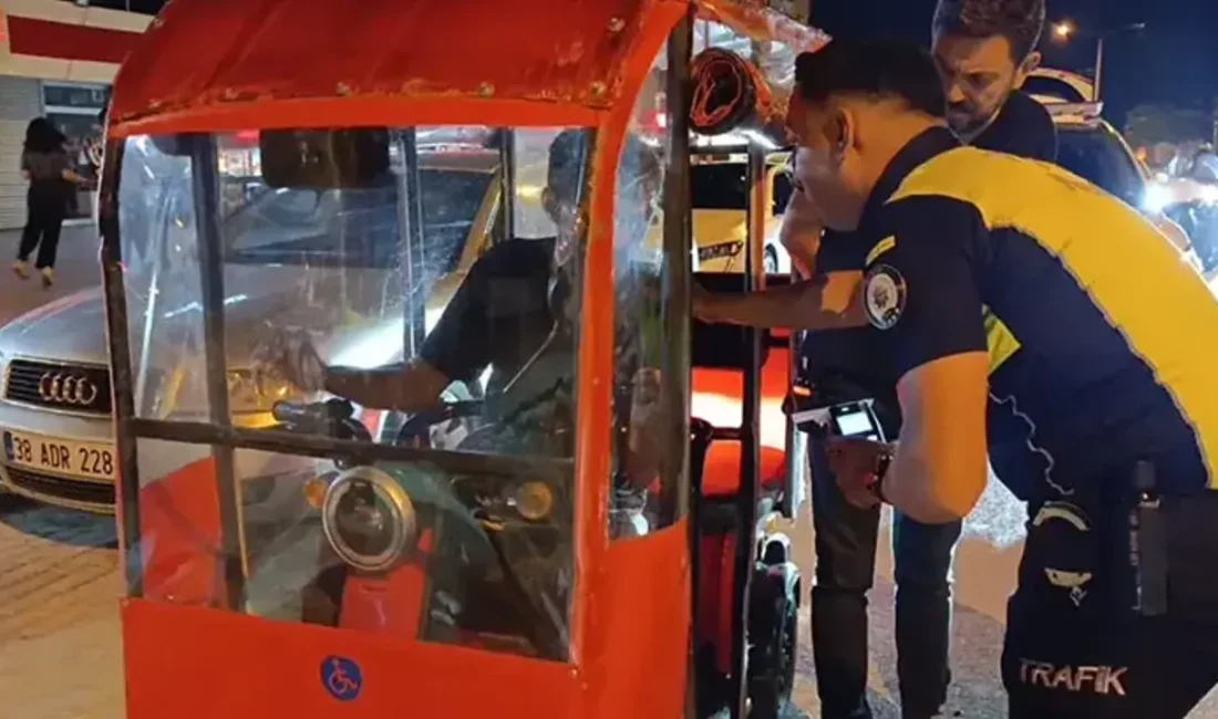 Bursa'nın İnegöl ilçesinde polis denetiminde alkolmetreyi üflemeyi reddeden, ehliyetsiz ve