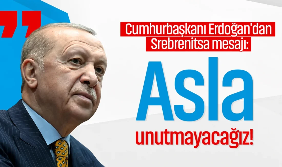 Cumhurbaşkanı Recep Tayyip Erdoğan, Srebrenitsa Soykırımı'nın 31. yıl dönümü dolayısıyla