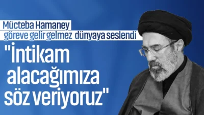 İran'ın dini lideri Mücteba Hamaney, babası Ayetullah Ali Hamaney'in defin