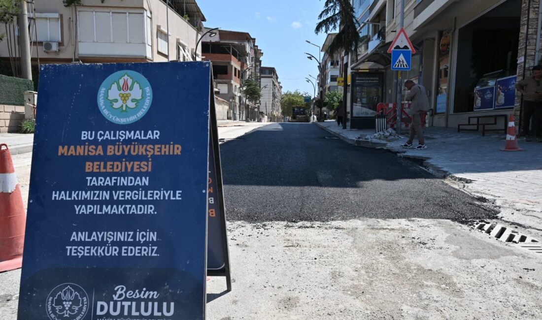 Manisa Büyükşehir Belediyesi, Soma ilçesi Turgutalp Mahallesi Atatürk Caddesi’nde sıcak