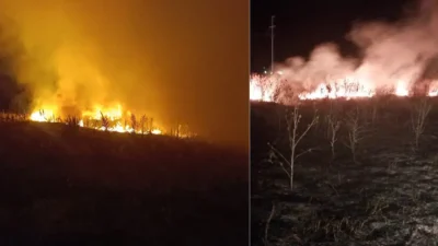 Afyonkarahisar’ın Şuhut ilçesine bağlı Anayurt köyünde anız yangını çıktı. Yangın,
