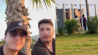 Antalya'nın Serik ilçesine bağlı Belek'te 2 şahıs bir halk plajında
