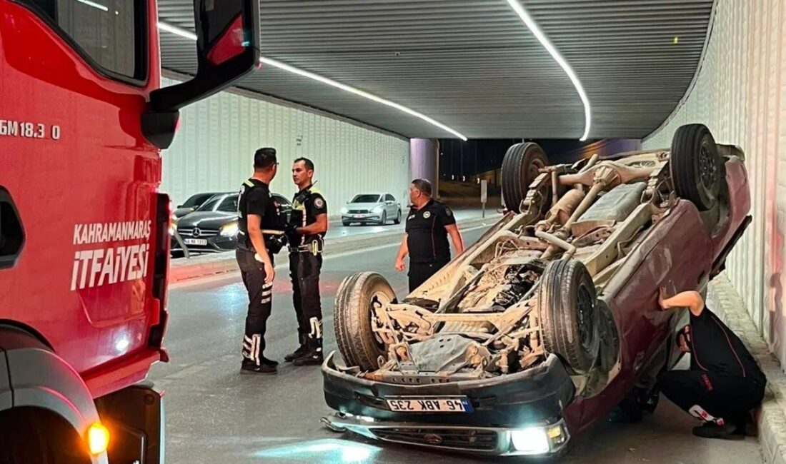 Kahramanmaraş’ın Onikişubat ilçesinde seyir halindeki pikabın takla atması sonucu meydana