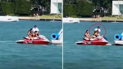 Babasından izinsiz jet skiyle açık denize açılan genç kız, peşinden